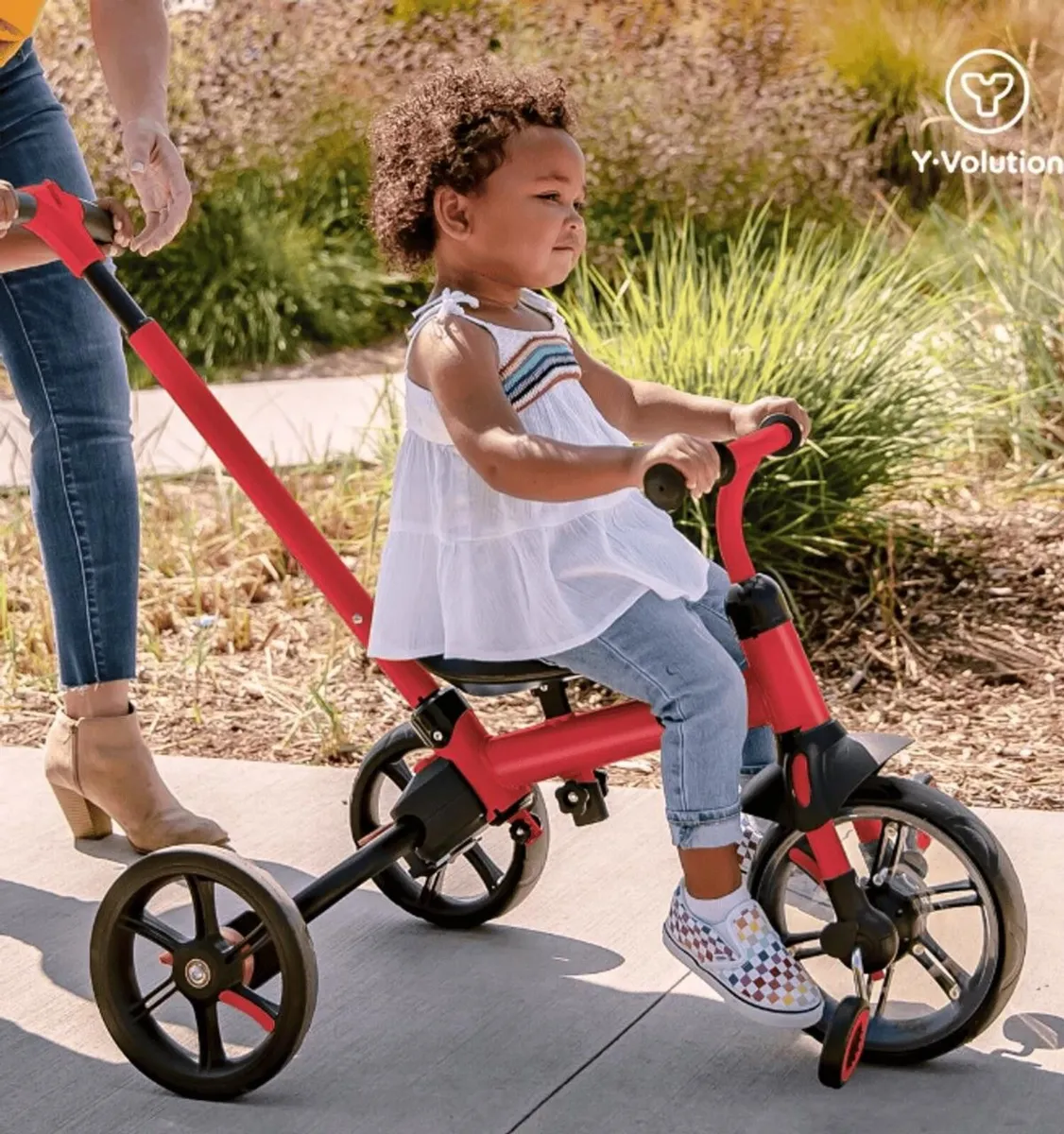 YVolution Yvelo Flippa 2020 Red Balance Bike - Image 3