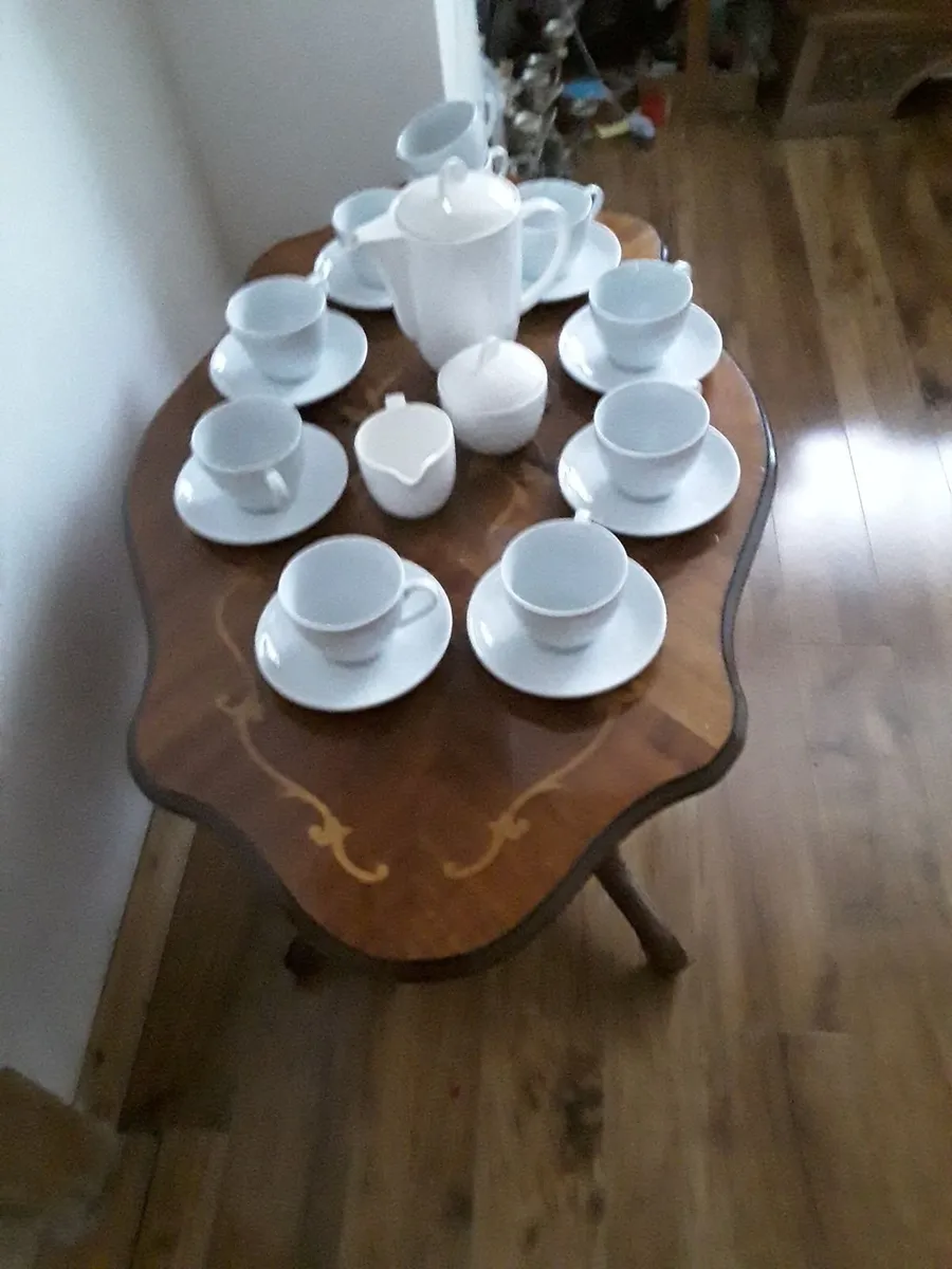 8 cups saucers sugar bowl jug coffee pot - Image 1
