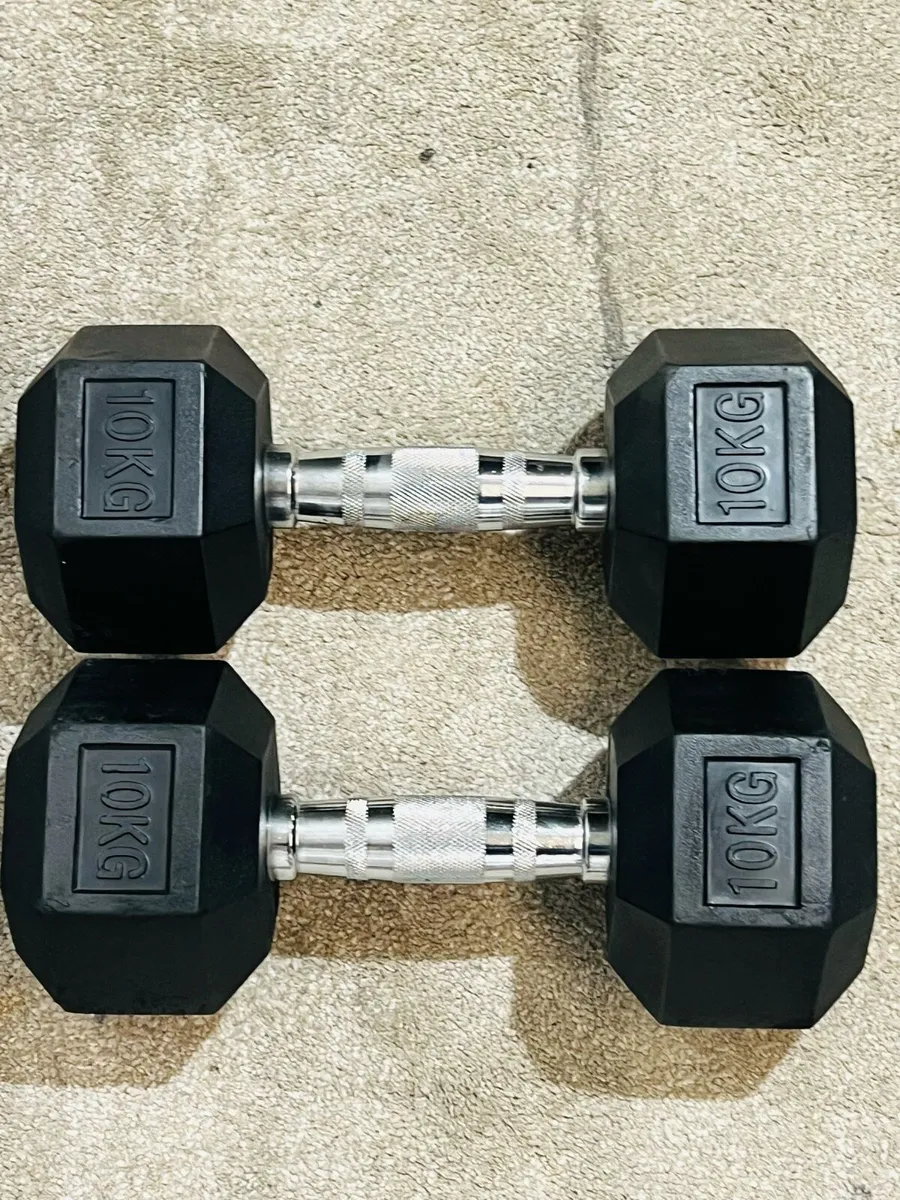 HEX DUMBBELLS 2 X 10 KG - Image 1