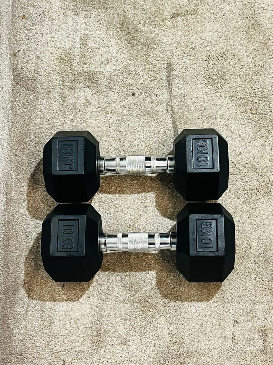 HEX DUMBBELLS 2 X 10 KG - Image 3
