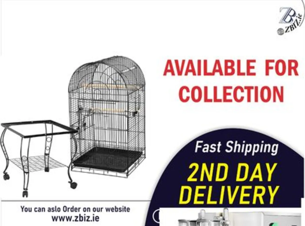 Bird Cage with Stand 145 cm High - Image 1