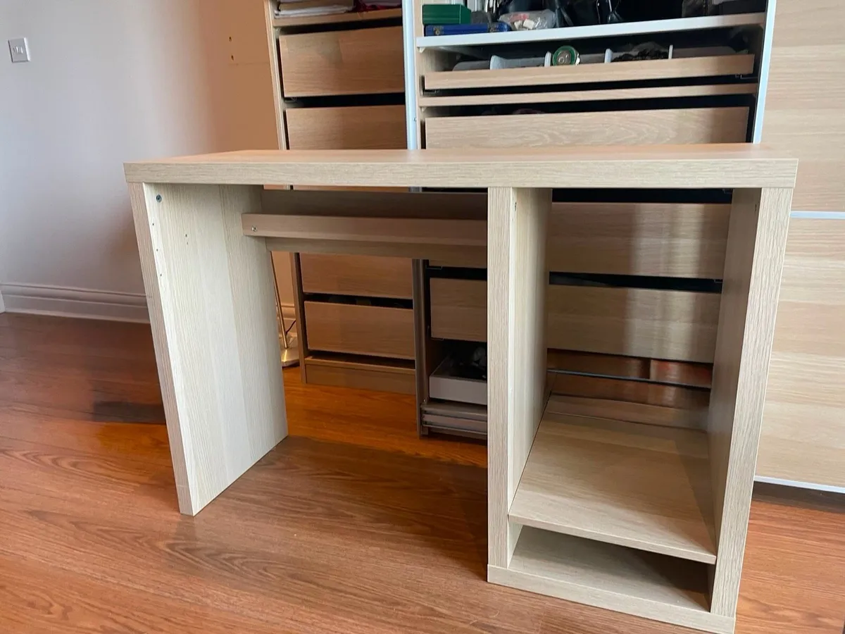 IKEA Kallax desk white stained/ oak effect - Image 1
