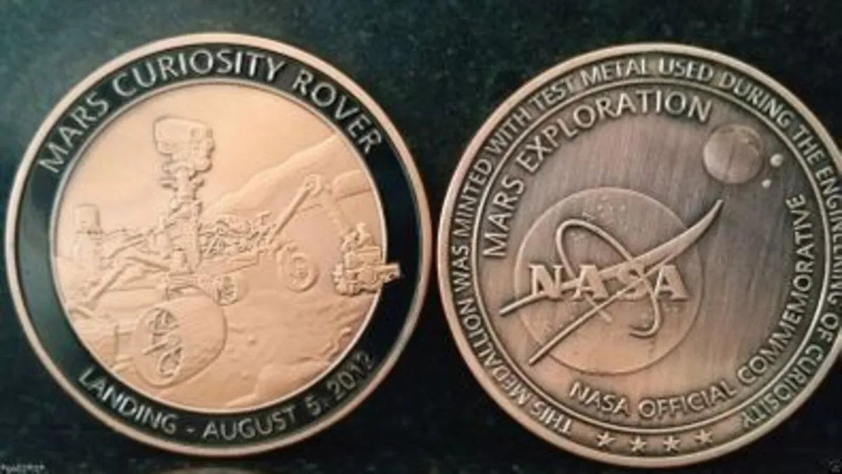 Commemorative coin for the NASA Curiosity Rover