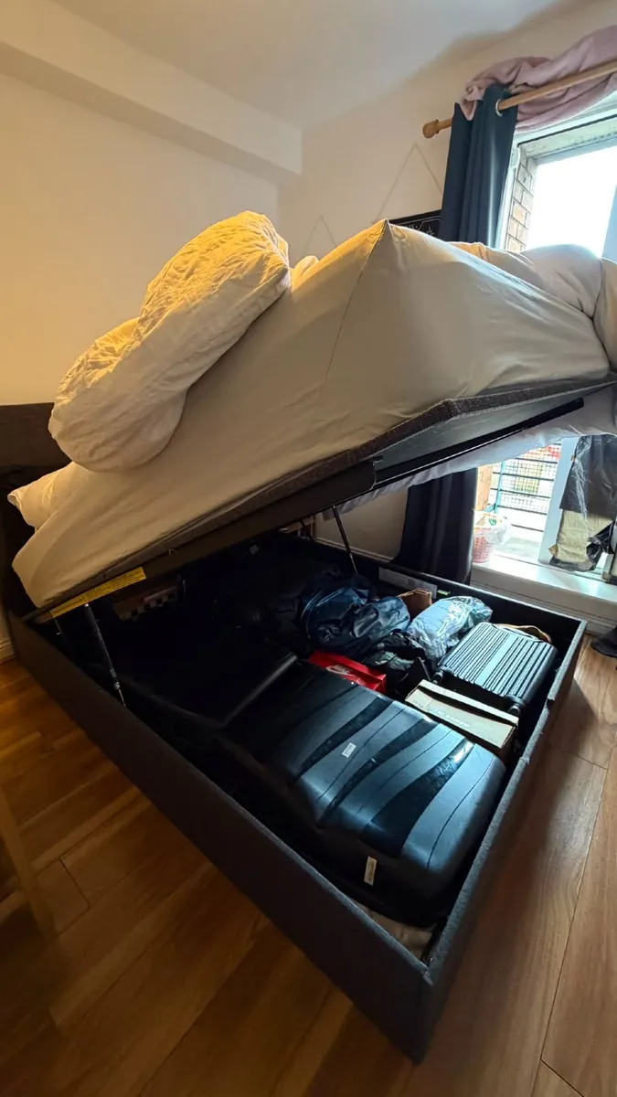 King Size Ottoman Bed + Mattress - Image 3