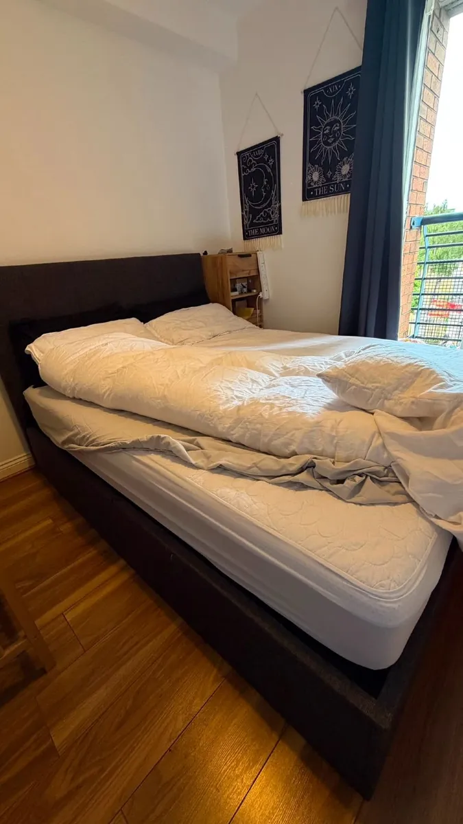 King Size Ottoman Bed + Mattress - Image 2