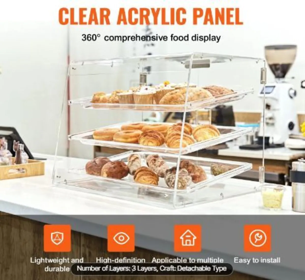 Pastry Display Case, 3-Tier Commercial - Image 2