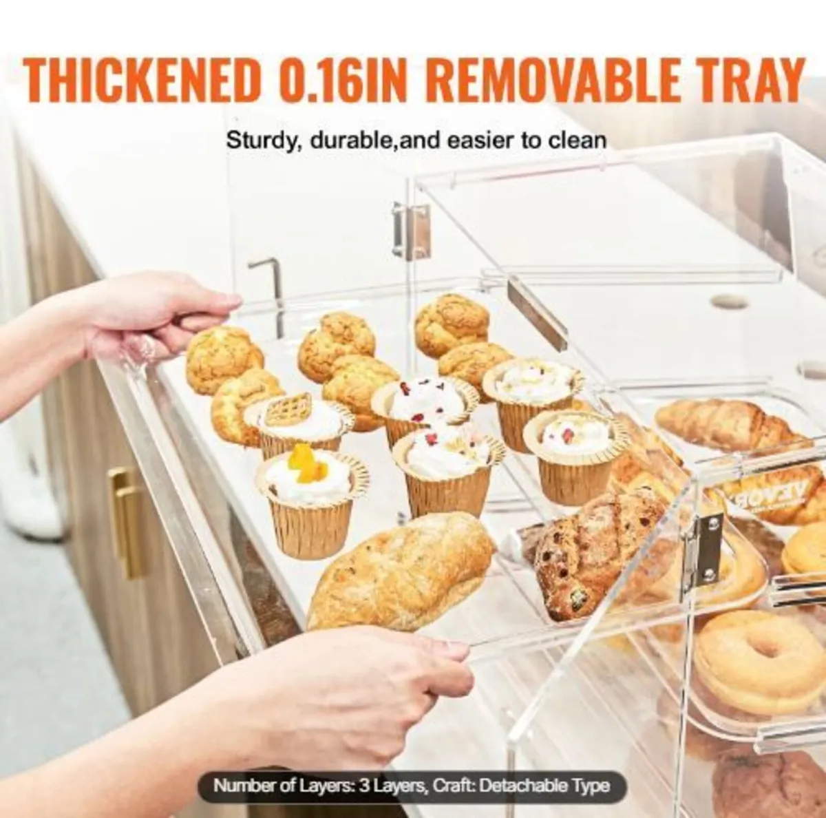 Pastry Display Case, 3-Tier Commercial - Image 3