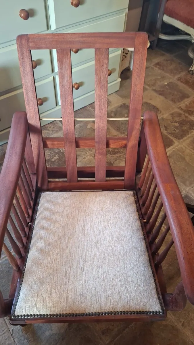 Early 1900s reclining morris style chair - Image 2