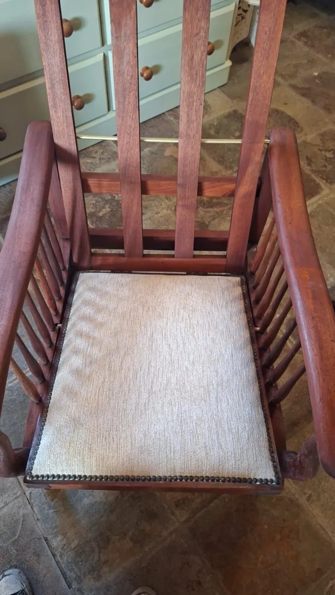 Early 1900s reclining morris style chair - Image 4