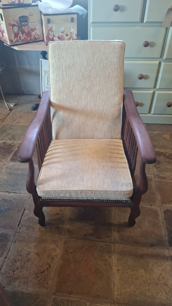 Early 1900s reclining morris style chair - Image 3