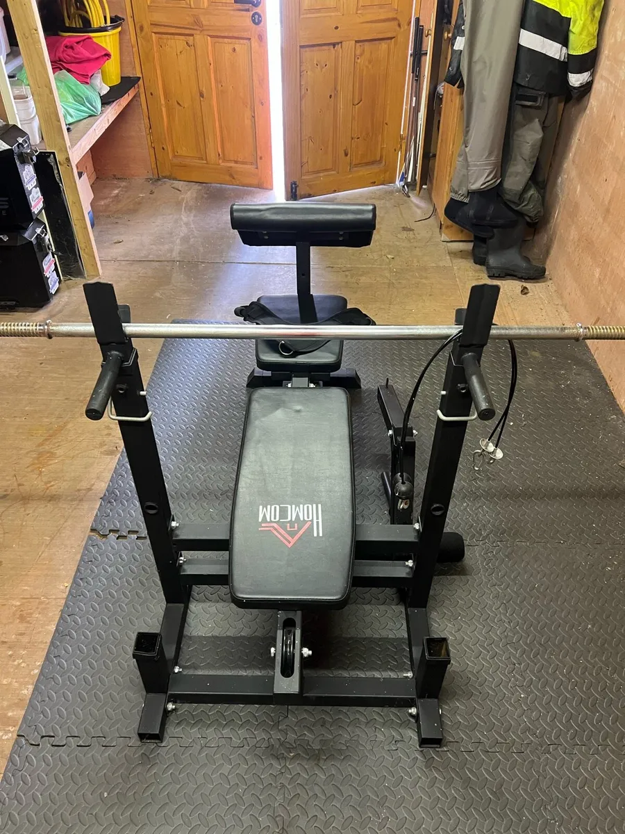 Complete Home Gym - 185kg + Weights+Bench&Barbell - Image 3