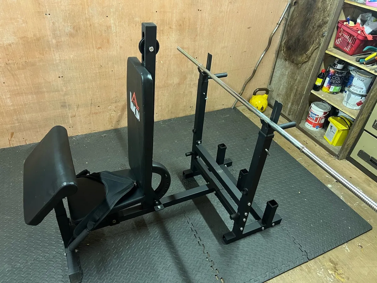 Complete Home Gym - 185kg + Weights+Bench&Barbell - Image 4