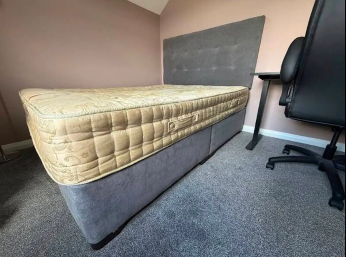 King Size Divan Bed and Mattress - Image 1