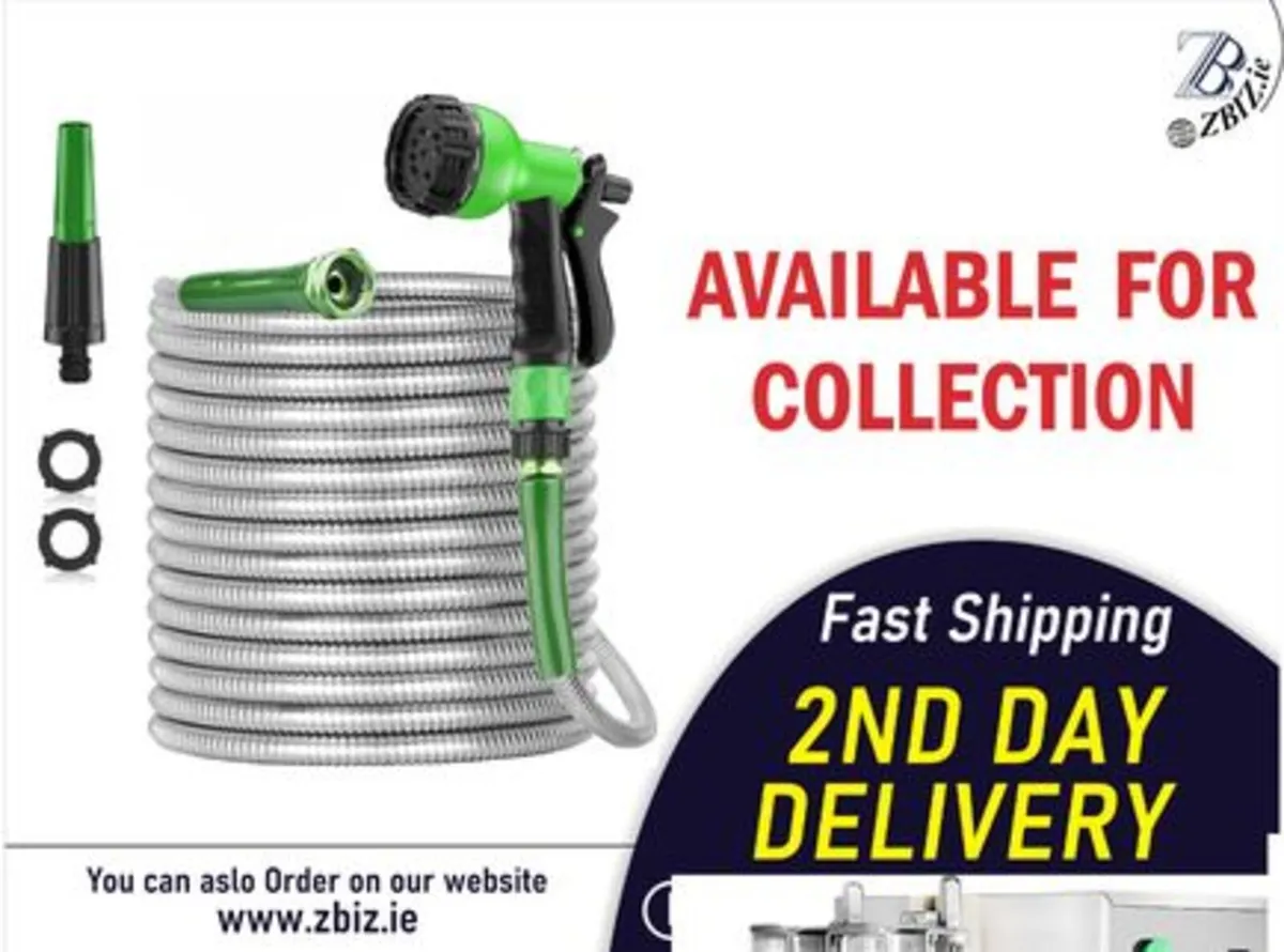 Nozzle Ready 100ft Stainless Steel Garden - Image 1