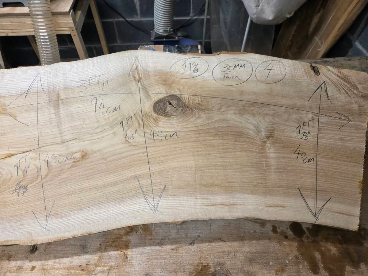 Live edge Ash Slabs - Kiln Dried - Image 2