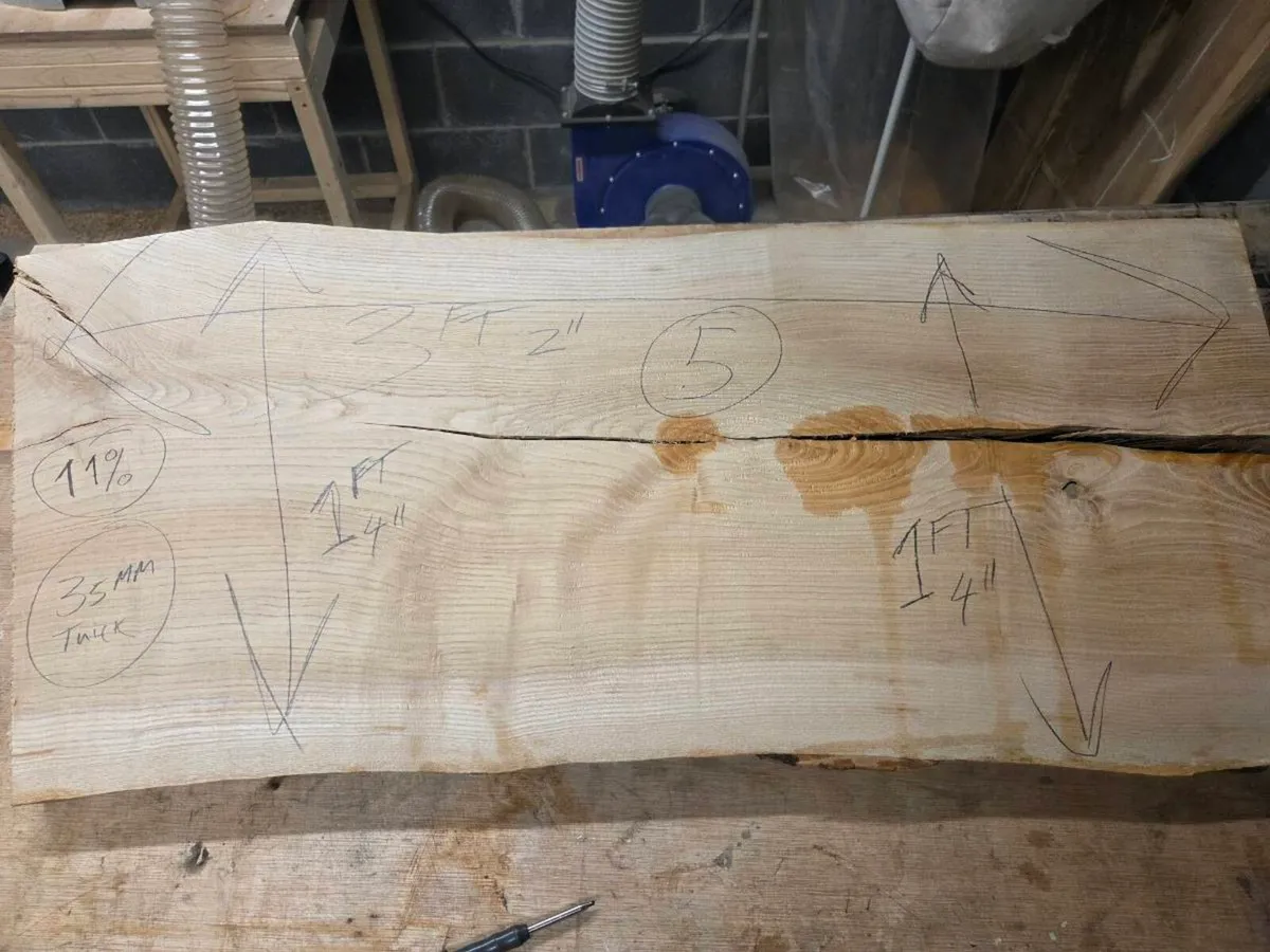Live edge Ash Slabs - Kiln Dried - Image 4