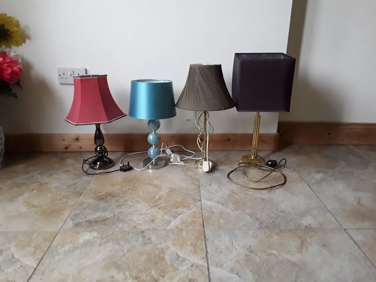 Selection of table lamps vintage