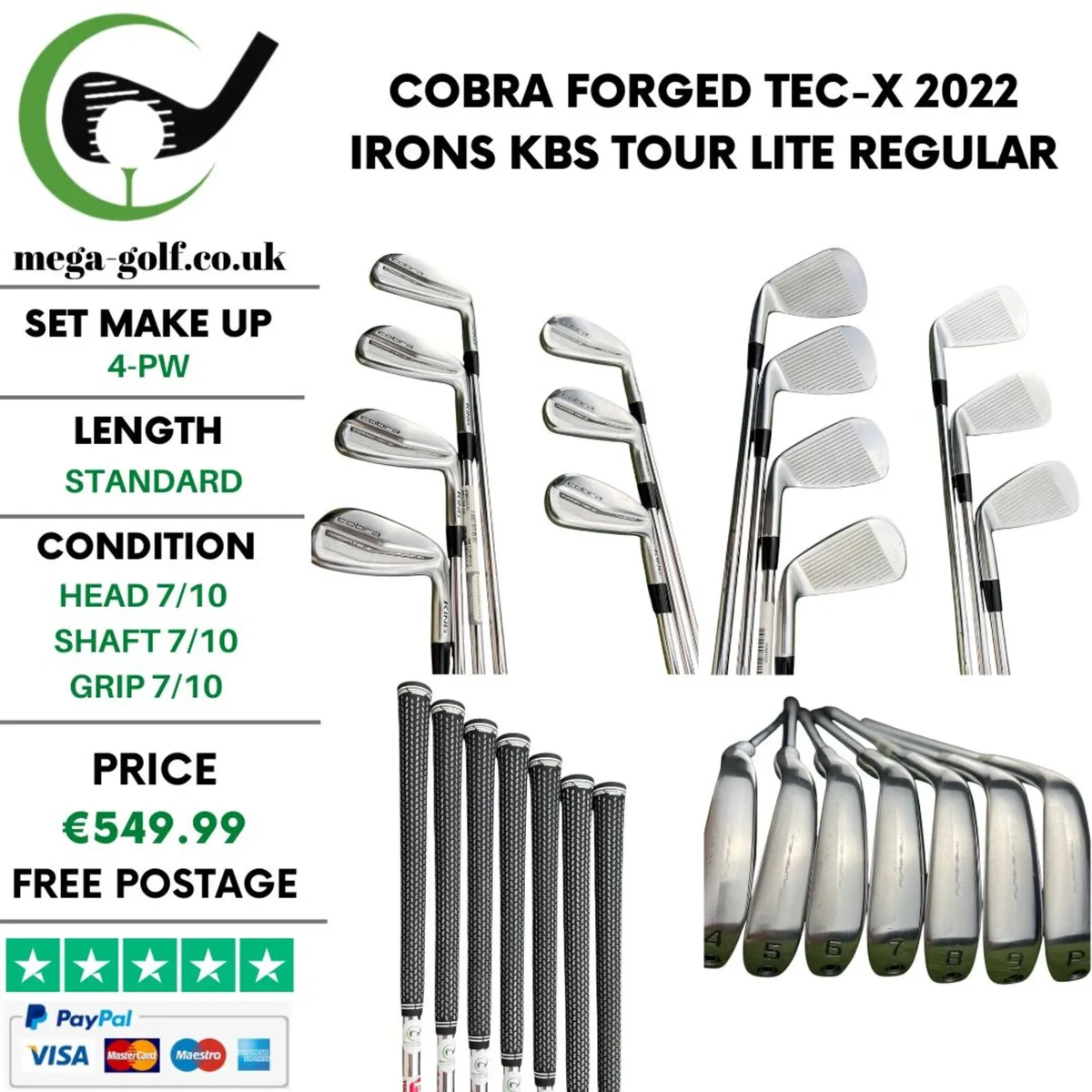 Cobra Forged Tec-X 2022 Irons / 4-Pw / Regular - Image 1