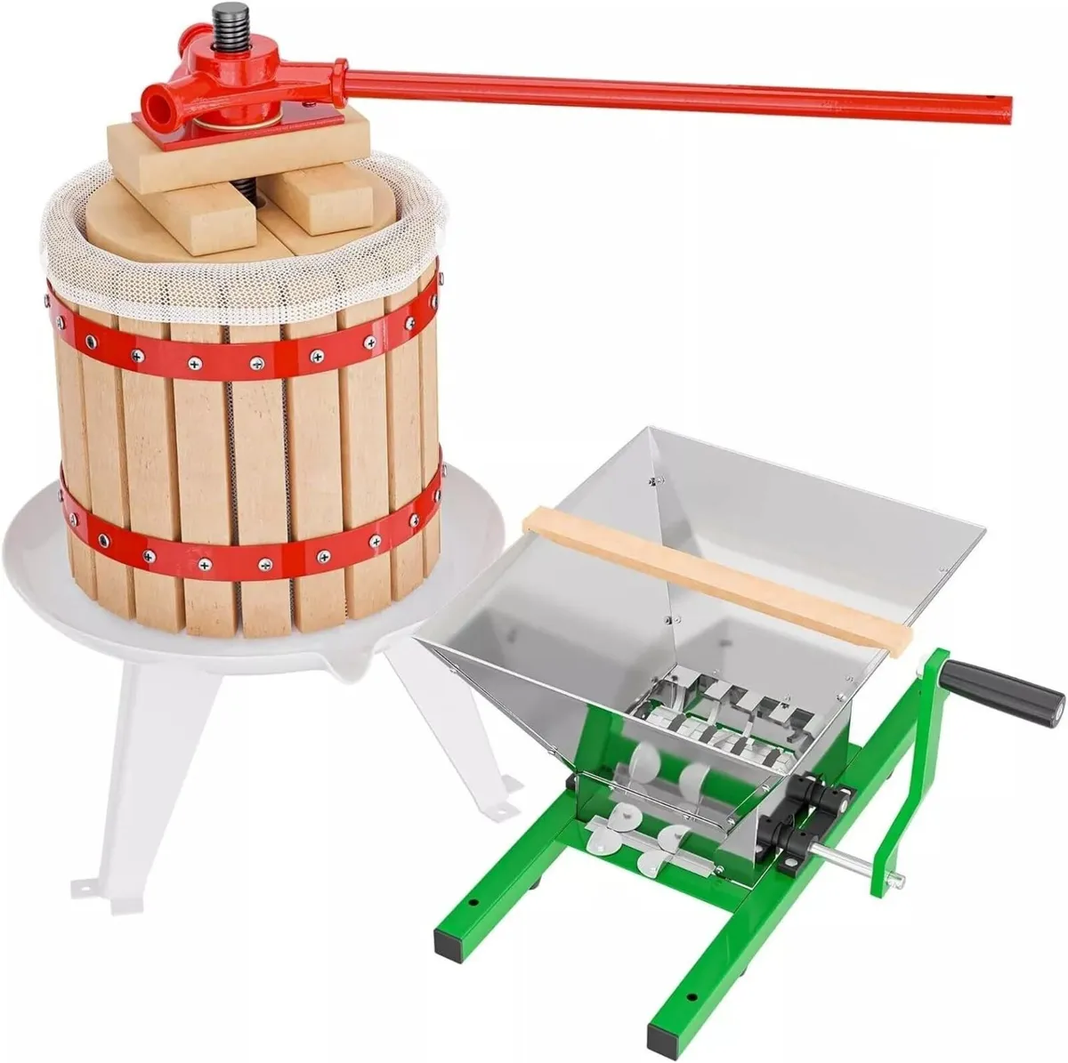 12L Fruit Press with Grape Crusher Mill - Image 1