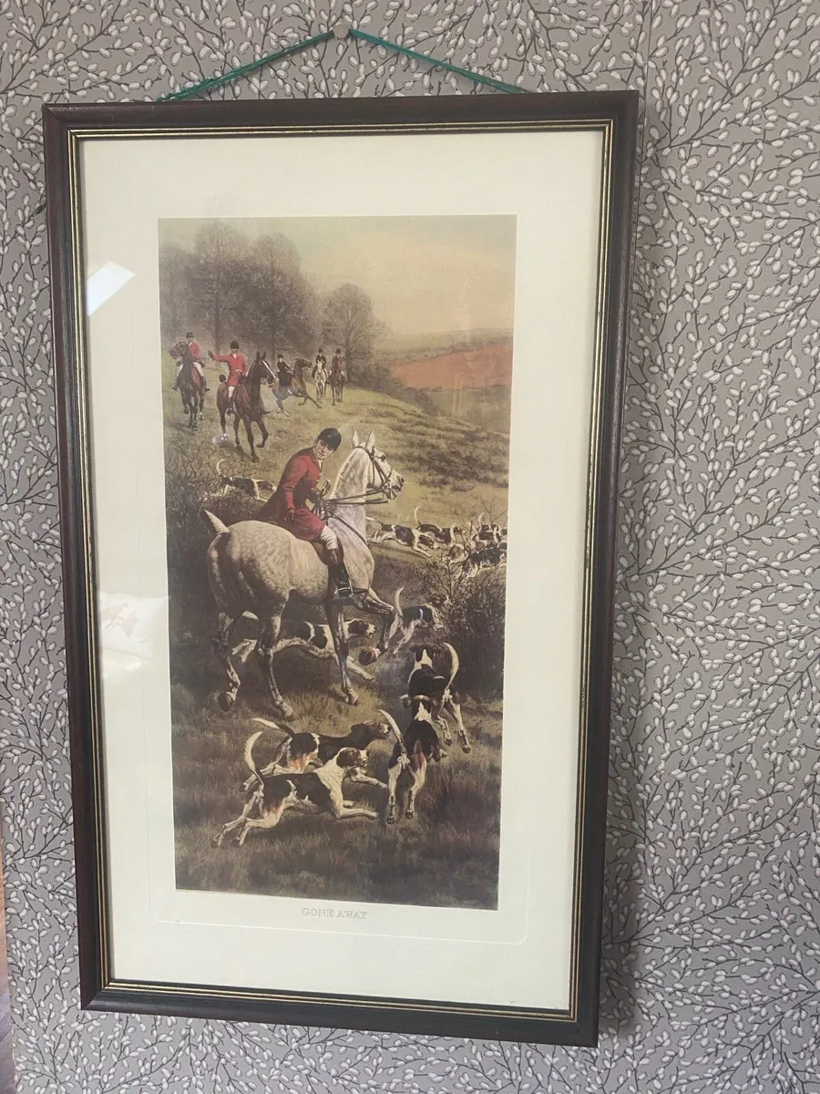 2 x large hunting prints - Image 1