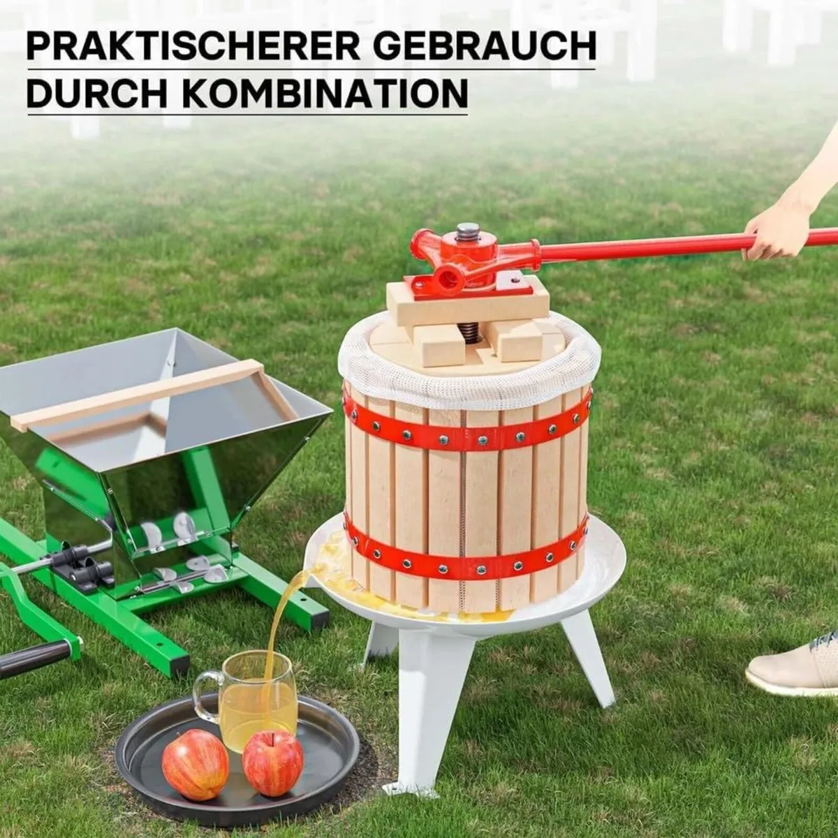 12L Manual Fruit Press for Wine & Cider Making - Image 1