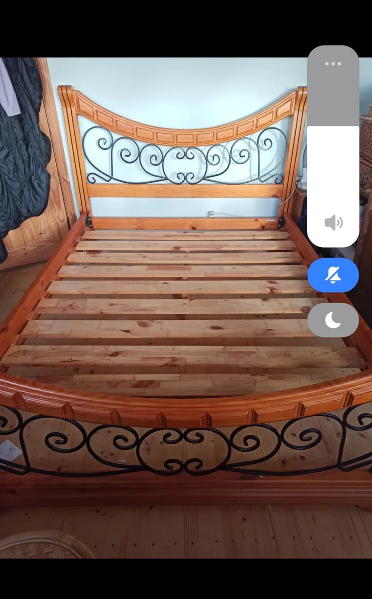 King size bed frame wood