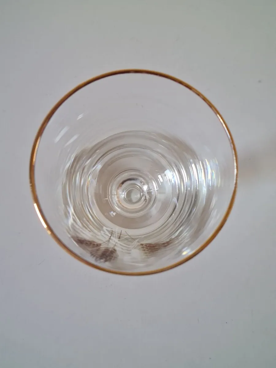 Vintage Gold‑Rim Glass Set (12) Ideal Wedding Gift - Image 2
