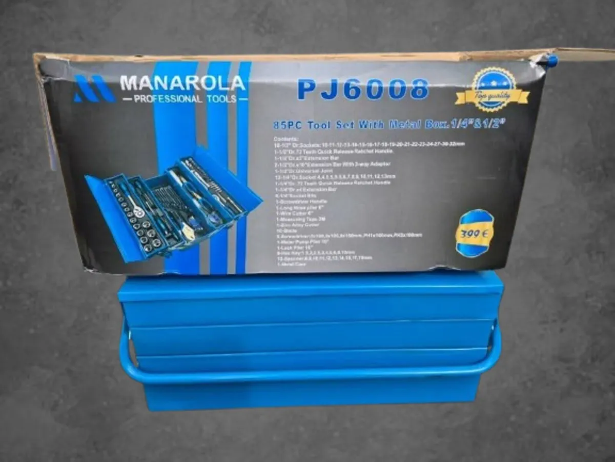 Manarola 85-Piece Cantilever Metal Tool Box Set - Image 3
