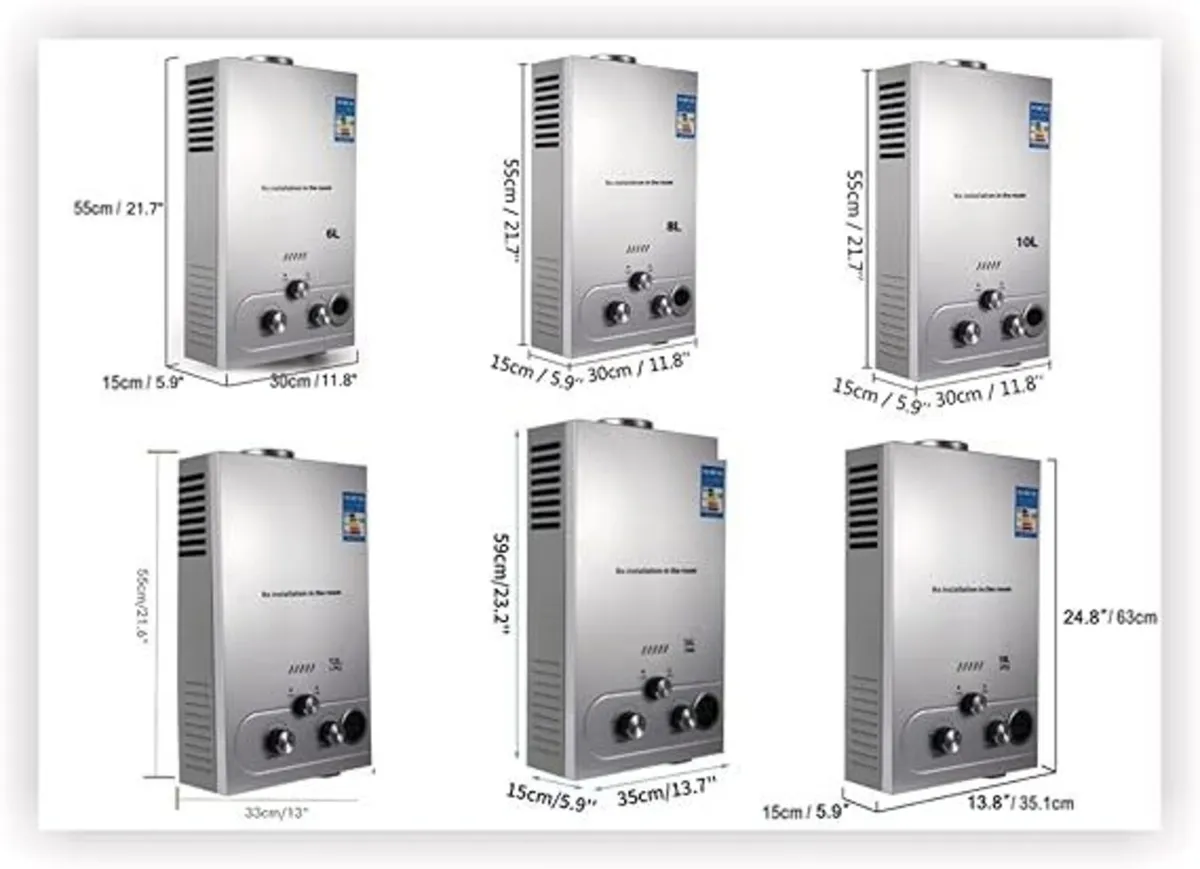 8L Propane Gas Tankless Instant Water Heater - Image 4