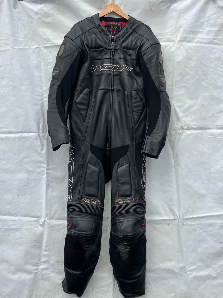 Wolf Mens one piece leather motorcycle suit. - Image 1