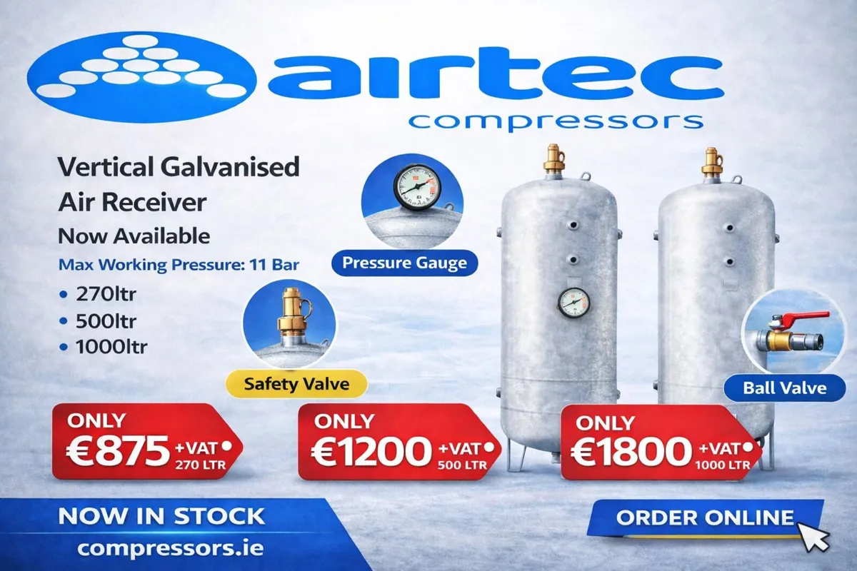 COMPRESSOR - AIR RECEIVERS - IN STOCK NOW - Image 1