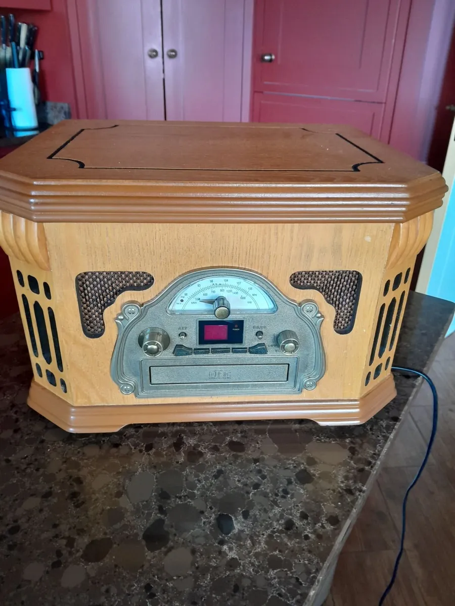 Nostalgic Turntable, Radio, Cassette and CD Player - Image 4