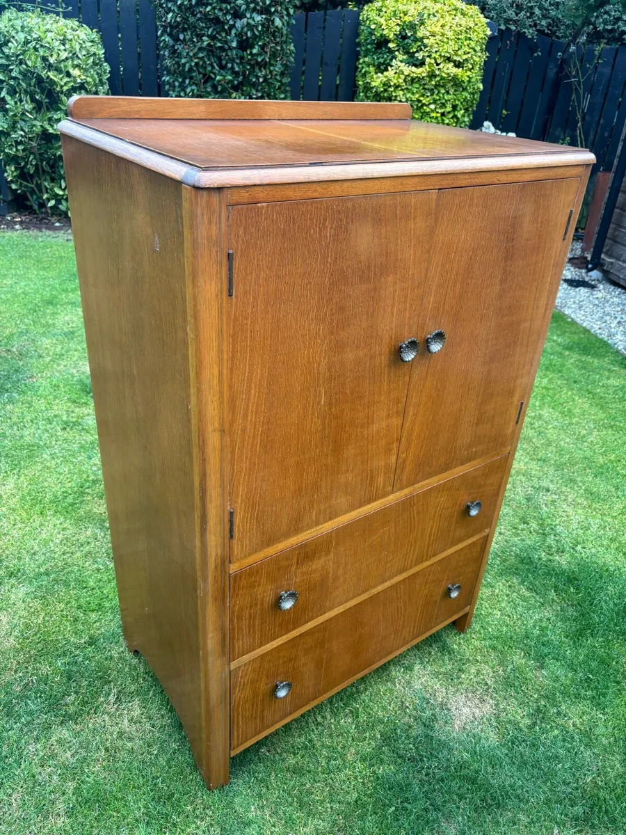 Vintage tall boy chest of drawers - Image 1
