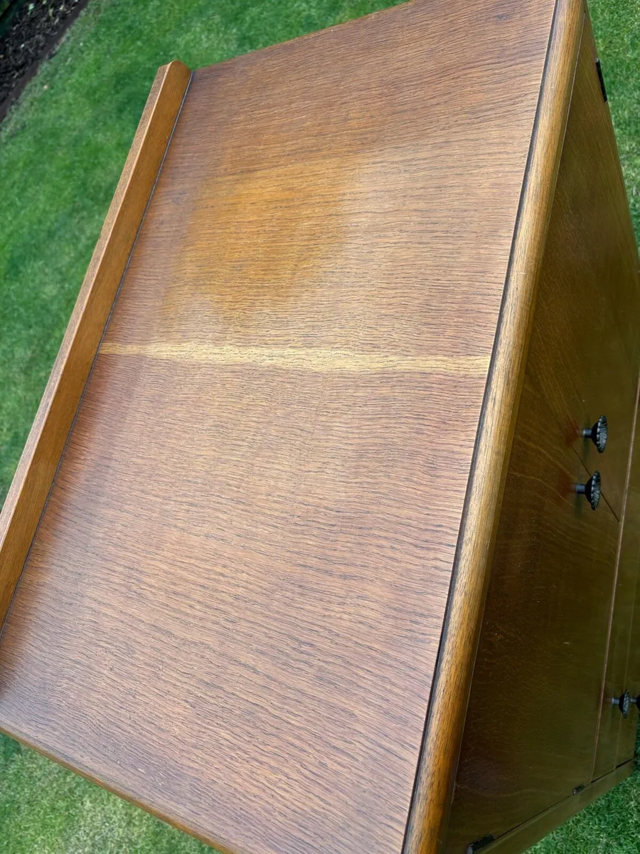 Vintage tall boy chest of drawers - Image 4