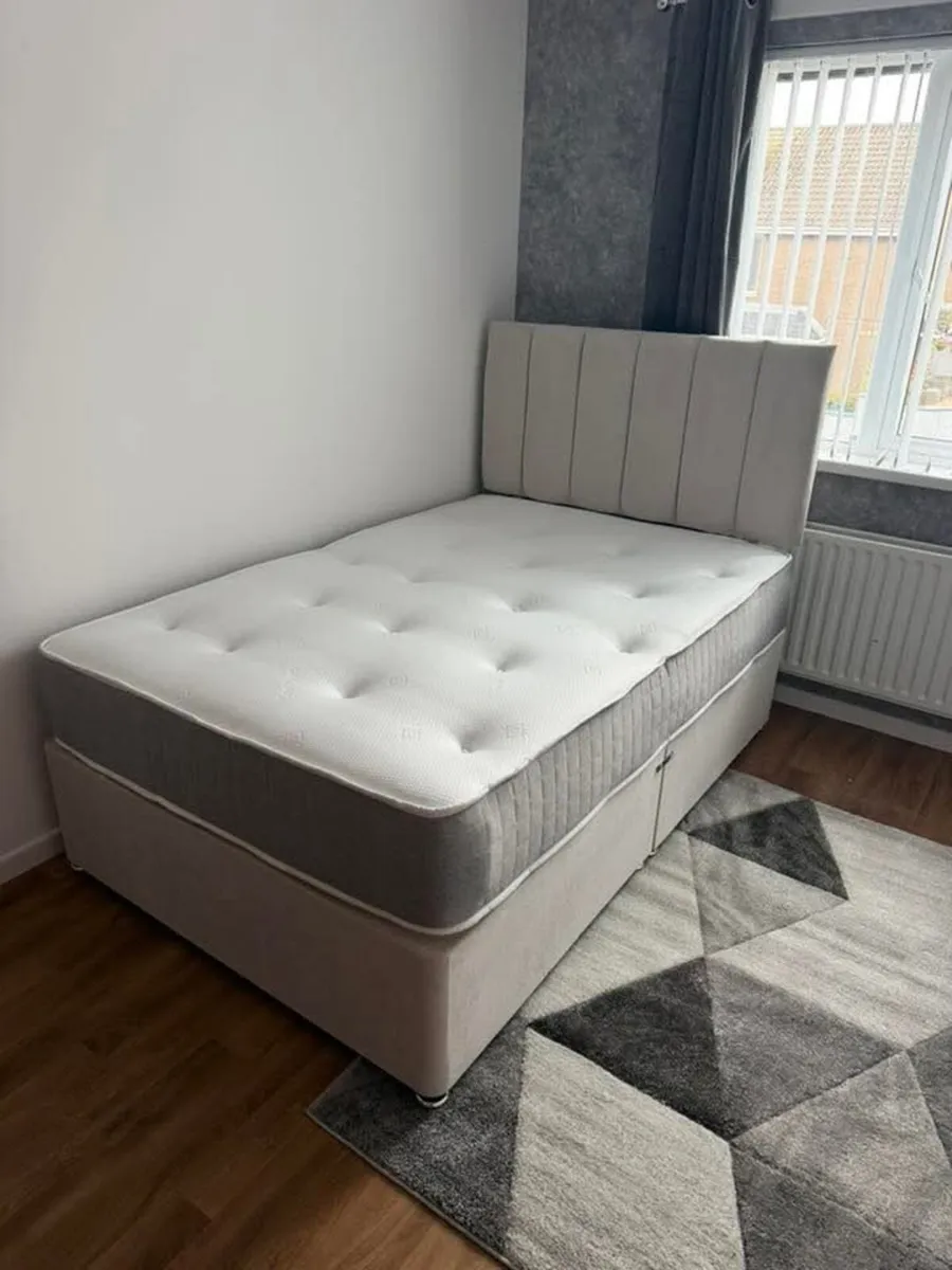 Divan Double & King Size Bed Frame With Mattress - Image 4