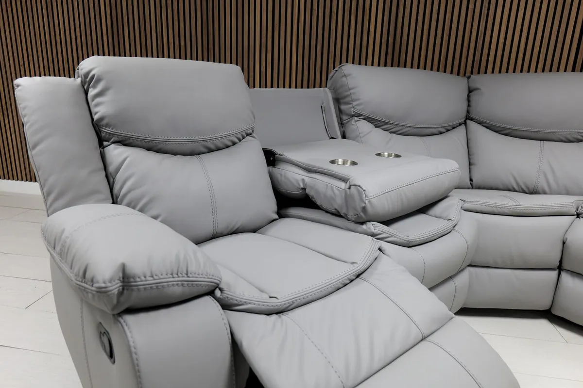 Valerie Corner Leather Recliner Sofa - Image 2