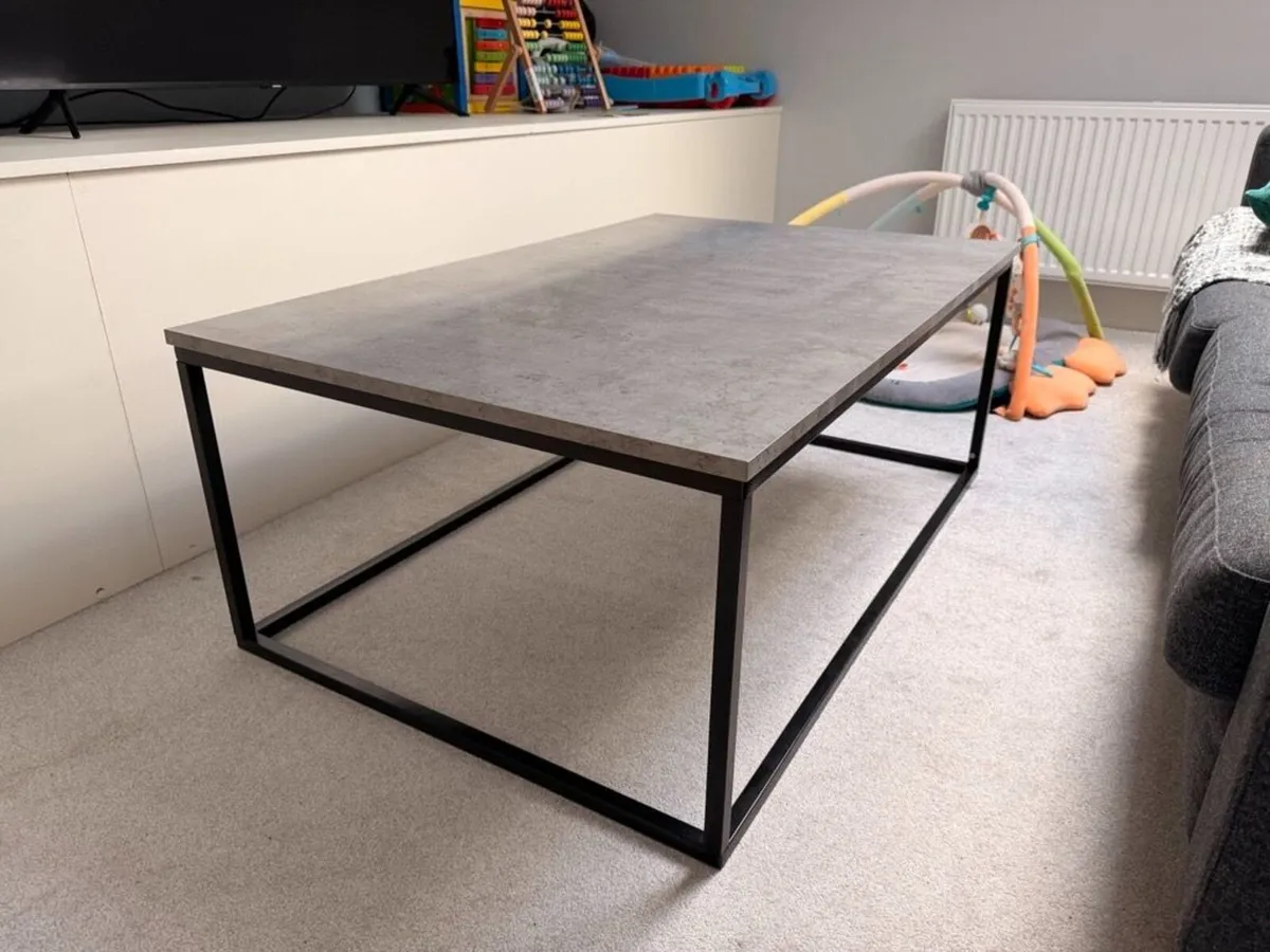 Coffee Table – Concrete Effect Finish – Like New - Image 2