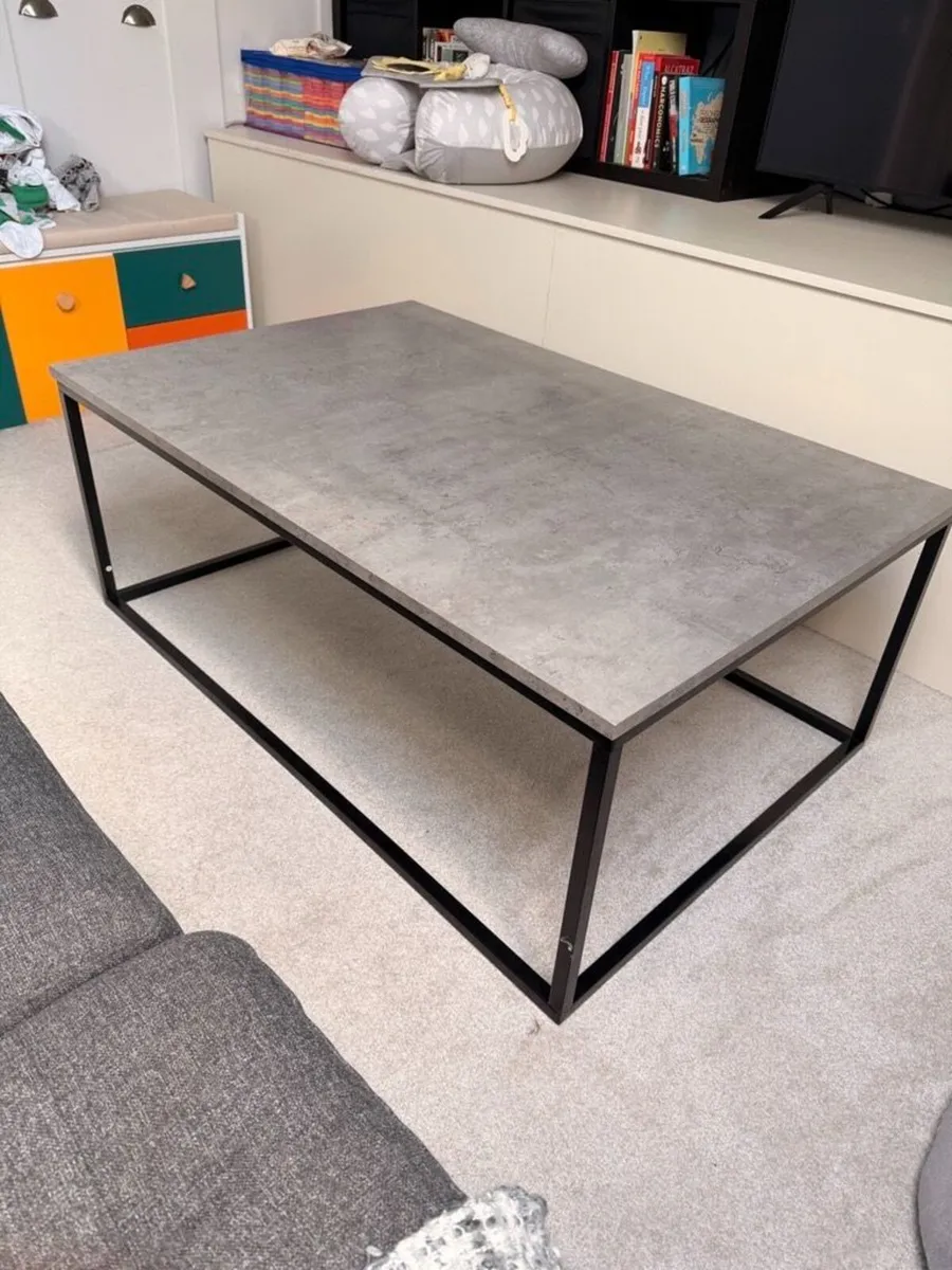 Coffee Table – Concrete Effect Finish – Like New - Image 4