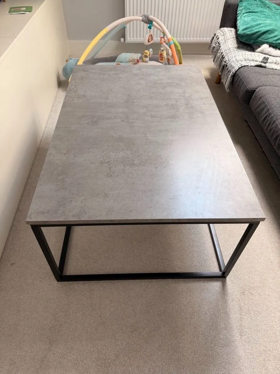 Coffee Table – Concrete Effect Finish – Like New - Image 3