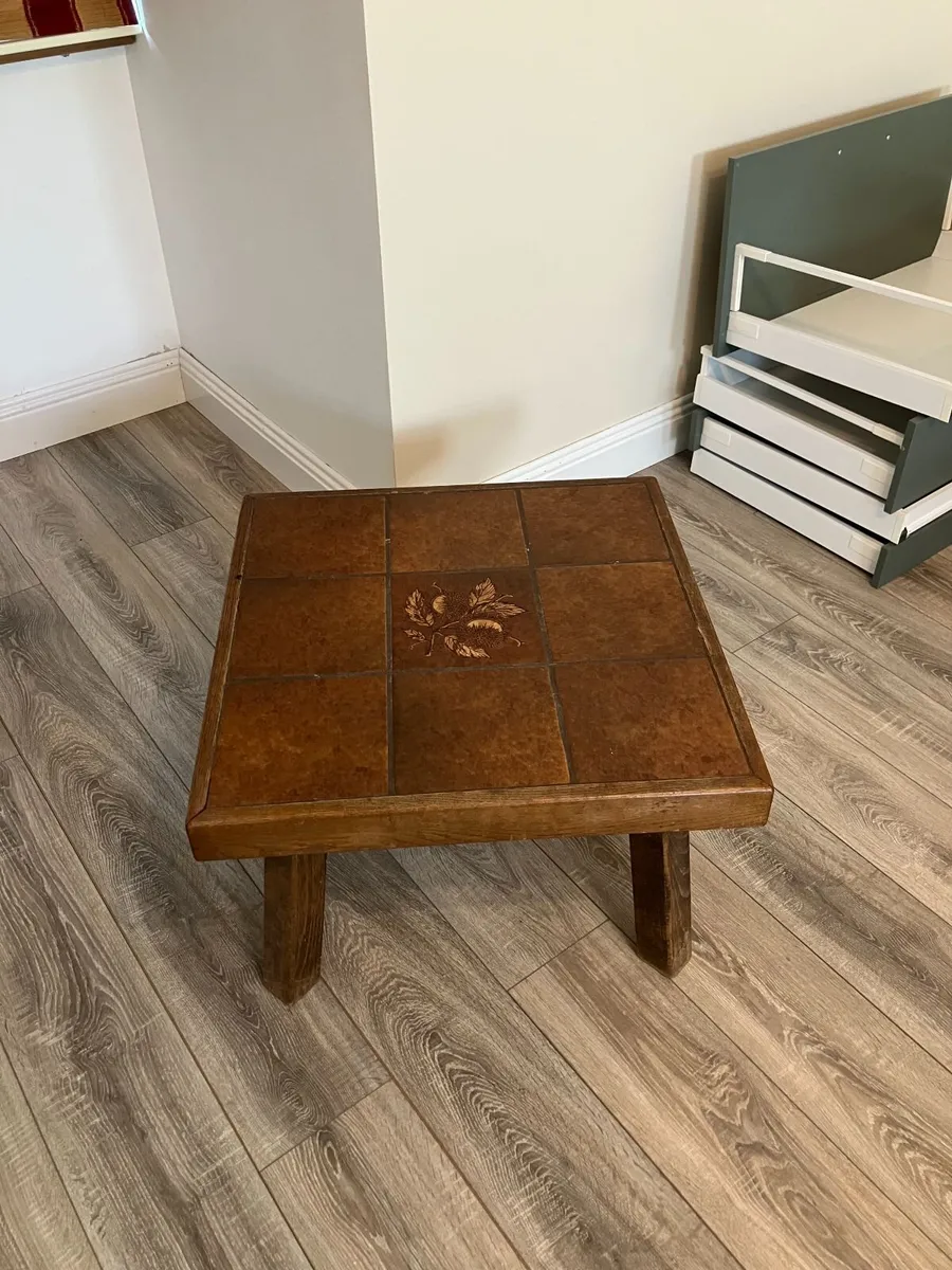 Oak & Tile coffee table
