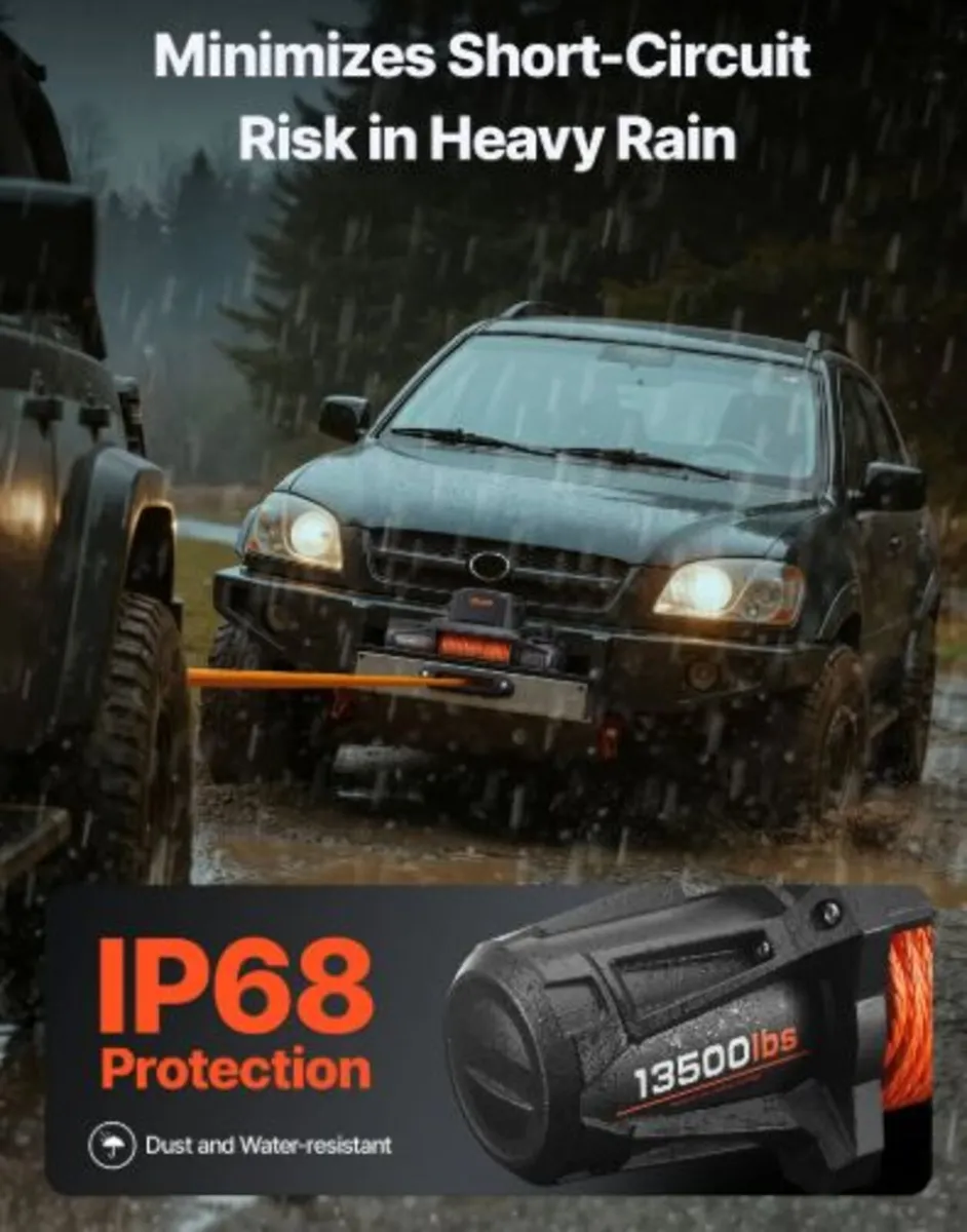 Electric Winch, 6100 kg Load Capacity, 12V DC - Image 3