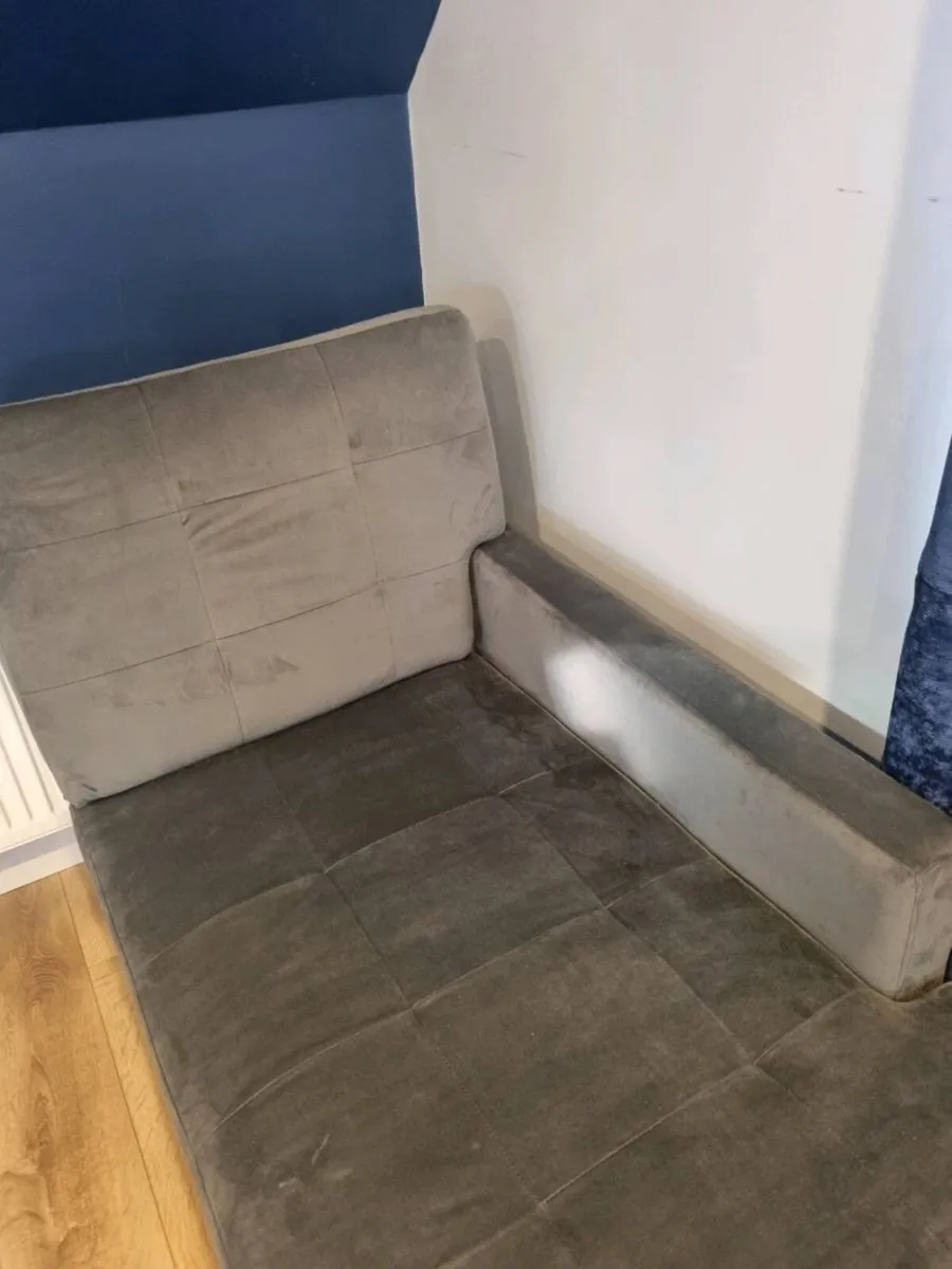 Grey Velvet Chaise Lounge - Image 4