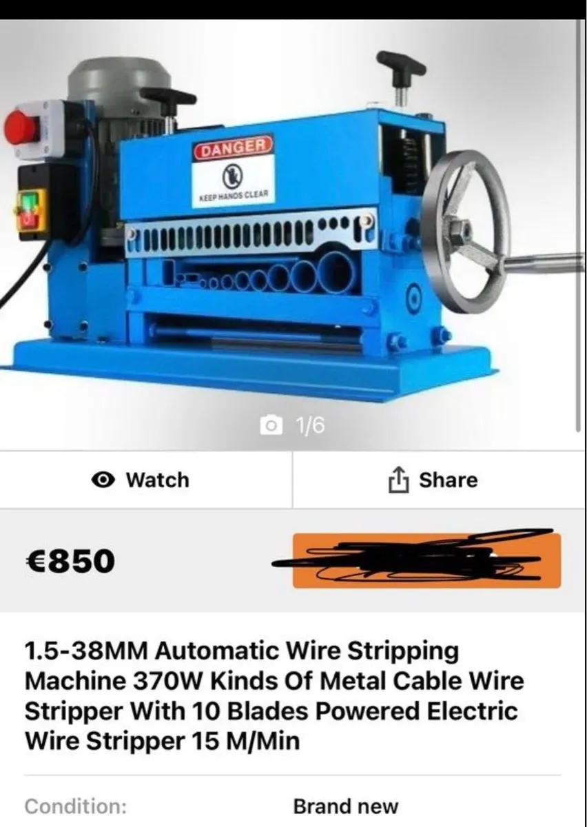 NEW Automatic Wire Stripping Machine 1.5-40MM - Image 1
