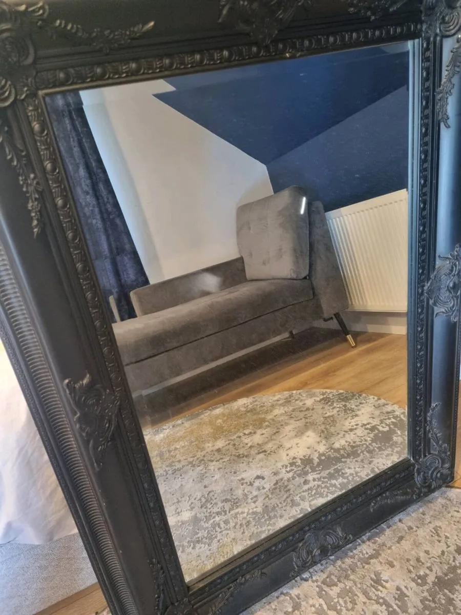Large ornate Black Frame Mirror - Image 4
