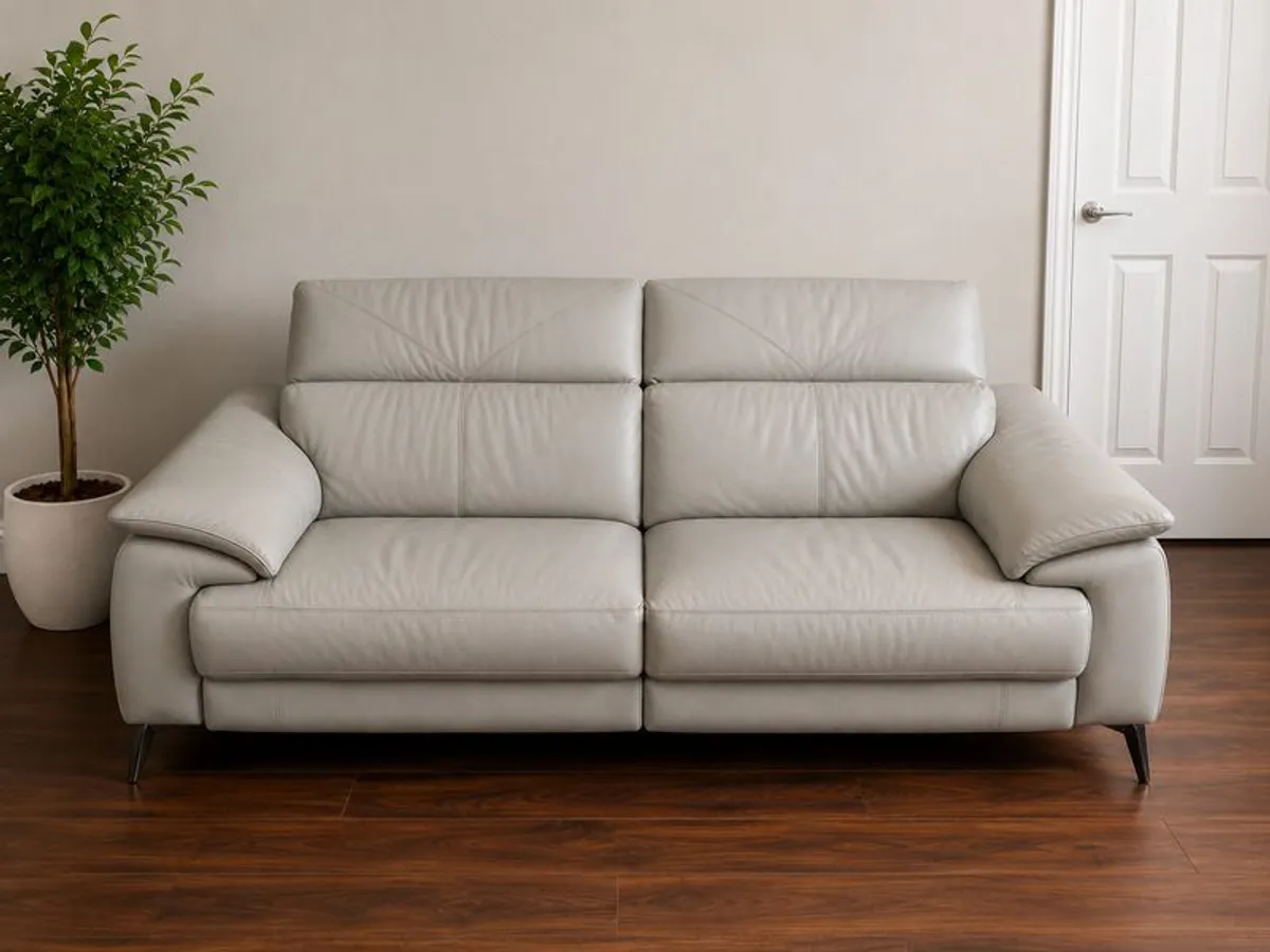 Leather Sofa & Matching Armchair Excellent Condition - Image 1