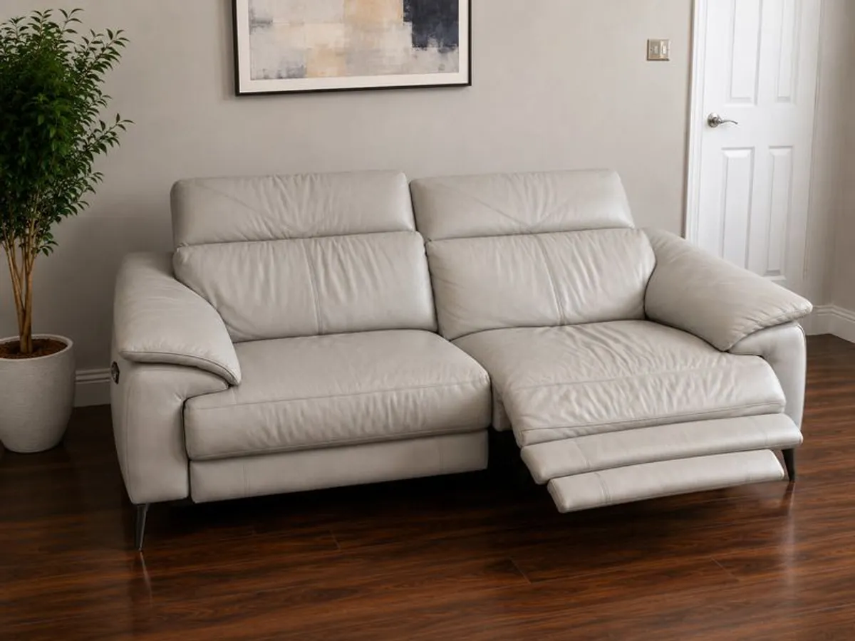 Leather Sofa & Matching Armchair Excellent Condition - Image 2