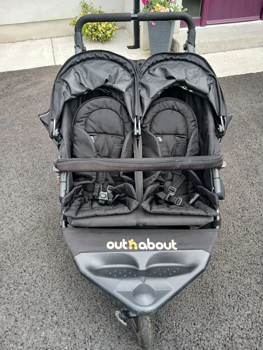 Out and about double buggy and newborn insert - Image 4