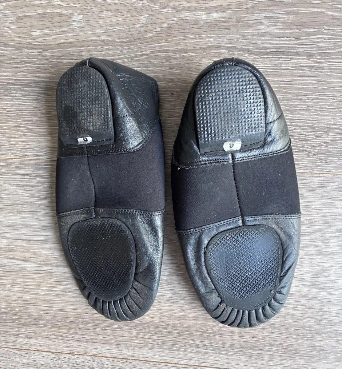 Slip On Jazz Shoes Split Sole Black Dance Shoes - Image 3