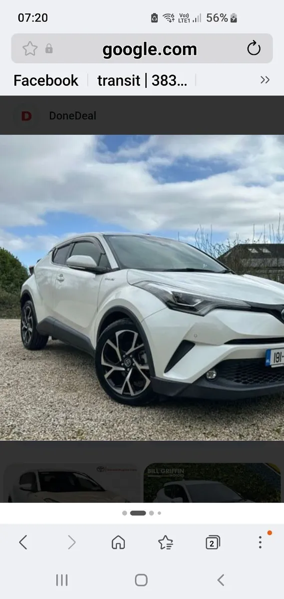 Wanted Toyota CHR white passenger door