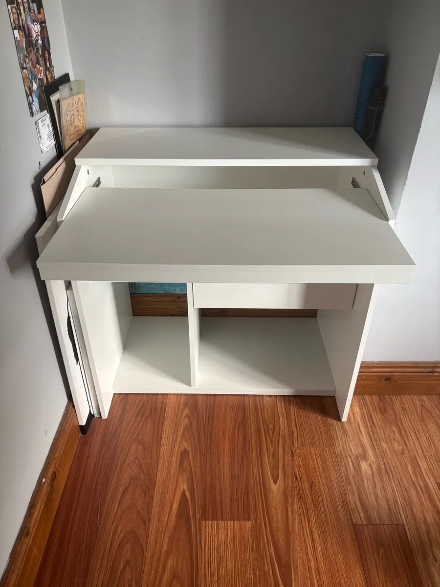 White IKEA Desk - Image 3